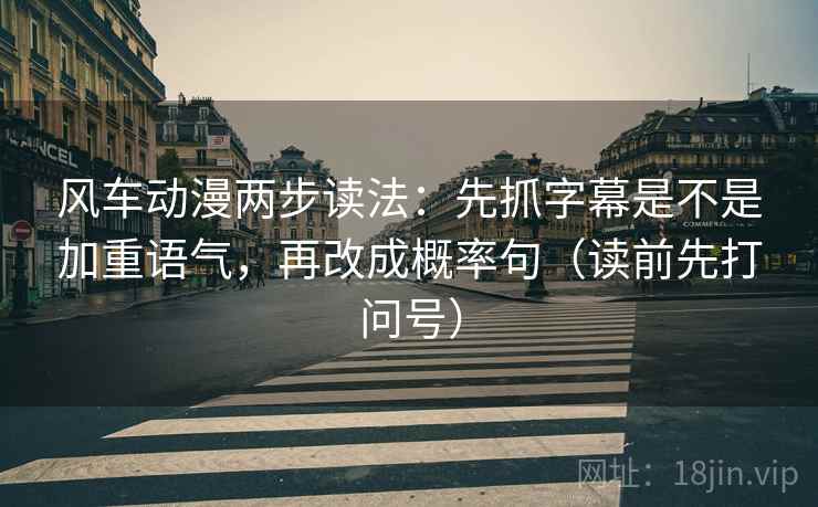风车动漫两步读法：先抓字幕是不是加重语气，再改成概率句（读前先打问号）