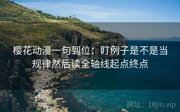 樱花动漫一句到位：盯例子是不是当规律然后读全轴线起点终点